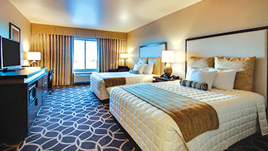 An extended room with two queen size beds at Zia Park Casino, Hotel and Racetrack..