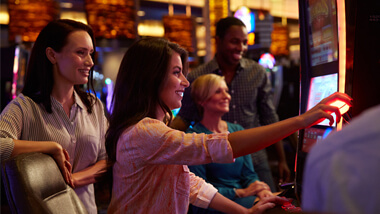 People playing slots
