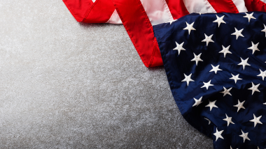 gray background with flag